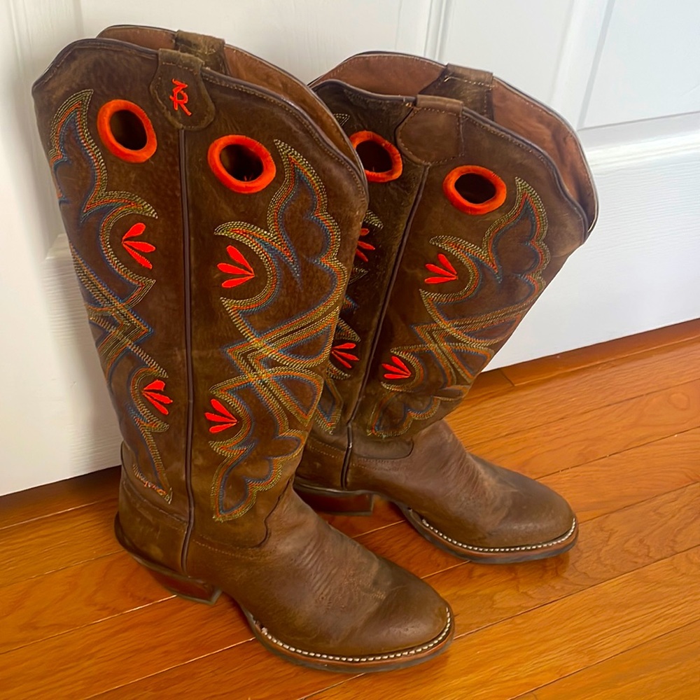 Tony Lama boots, bought it and wore them once.